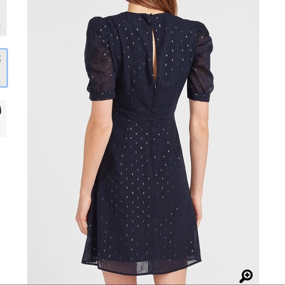 LAST CHANCE express - metallic clip dot dress - Picture 2 of 3